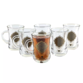 خرید استکان کمر باریک دسته دار طرح یا مهدی ادرکنی - بسته 6 عددی - کد 306 - فروشگاه دیدار