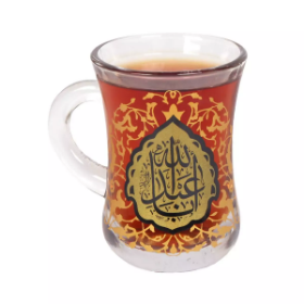 خرید استکان کمر باریک دسته دار طرح اباعبدالله - بسته 6 عددی - کد 3240 - فروشگاه دیدار