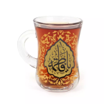 خرید استکان کمر باریک دسته دار طرح یا فاطمه - بسته 6 عددی - کد 4085 - فروشگاه دیدار