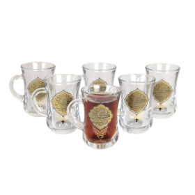 خرید استکان کمر باریک دسته دار طرح ر یا زینب الکبری - بسته 6 عددی - کد 3245 - فروشگاه دیدار