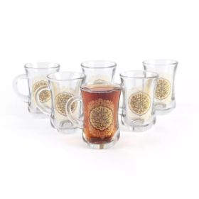 خرید استکان کمر باریک دسته دار طرح  یا علی بن موسی الرضا - بسته 6 عددی - کد 5790 - فروشگاه دیدار