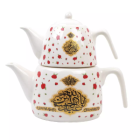 خرید ست قوری چینی طرح یا اباعبدالله - یا قمر بنی هاشم - 2.5 لیتر - کد 1925 - فروشگاه دیدار