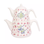 خرید ست قوری چینی طرح یک دل دارم یک امیر و علی ولی الله - 2.5 لیتر  - کد 6085 - فروشگاه دیدار