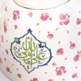 خرید ست قوری چینی طرح یک دل دارم یک امیر و علی ولی الله - 2.5 لیتر  - کد 6085 - فروشگاه دیدار