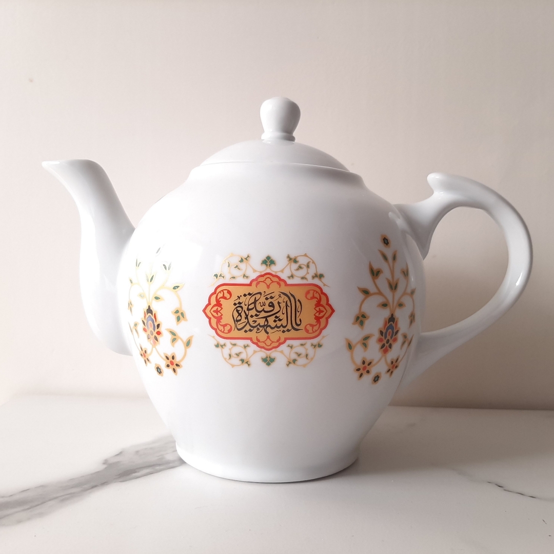 خرید قوری چینی طرح رقیه الشهیده - 1.5 لیتر-6652