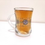 خرید استکان کمر باریک دسته دار طرح حجة بن الحسن - آبی - بسته 6 عددی- 6668