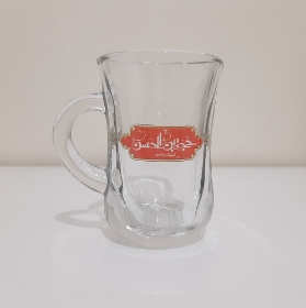 خرید استکان کمر باریک دسته دار طرح حجة بن الحسن - قرمز- بسته 6 عددی-6669