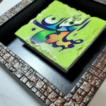 قاب سنگ نفیس طرح یا صاحب الزمان مهدی - 10*10- کد3118- فروشگاه دیدار