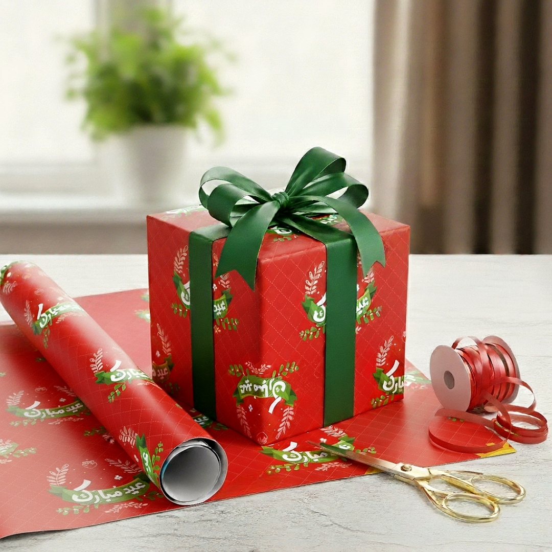 خرید کاغذ کادو عید مبارک قرمز- کد 337- فروشگاه دیدار