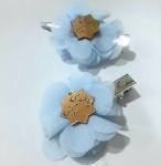 خرید گل سر پلاک دار آبی - یا مهدی- کد 6690- فروشگاه دیدار