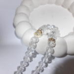 خرید تسبیح 33 دانه پلاک دار کریستالی طرح کعبه - سفید- کد 6710- فروشگاه دیدار