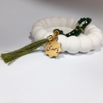 خرید تسبیح 33 دانه پلاک دار کریستالی یا مهدی - سبز- کد 4773- فروشگاه دیدار