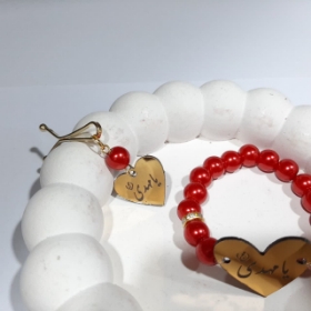 خرید دستبند به همراه گیره روسری طرح امام عصر (عج) - قرمز- کد 6702- فروشگاه دیدار