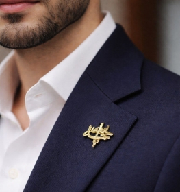 خرید نشان سینه طلایی طرح یا حجة الله- کد 6679- فروشگاه دیدار