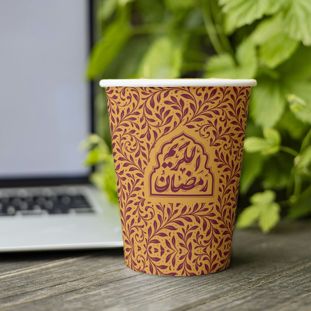 خرید لیوان کاغذی طرح رمضان الکریم - نارنجی - بسته 50 عددی - کد 6737 - فروشگاه دیدار