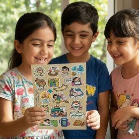 خرید استیکر دو برگی ماه رمضان - کد 6751 - فروشگاه دیدار