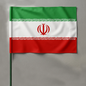 خرید پرچم فلامنت ایران - 100*65 همراه با چوب پرچم - کد 6818 - فروشگاه دیدار