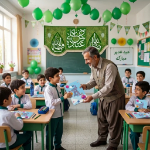 خرید دفتر خط دار طرح تو کهکشان نوشته غدیر راه بهشته - آبی- کد 6840- فروشگاه دیدار