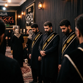 حمایل خادم طرح من چای می ریزم گناهم - حمایل محرمی- حمایل مناسبتی