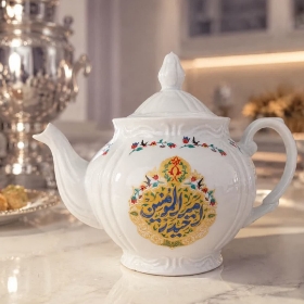 خرید قوری  چینی طرح امیرالمومنین حیدر- 1 لیتر- کد 6901- فروشگاه دیدار