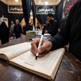خودکار تبلیغی با شعار السلام علیک یا سید الاحرار - بسته 10 عددی