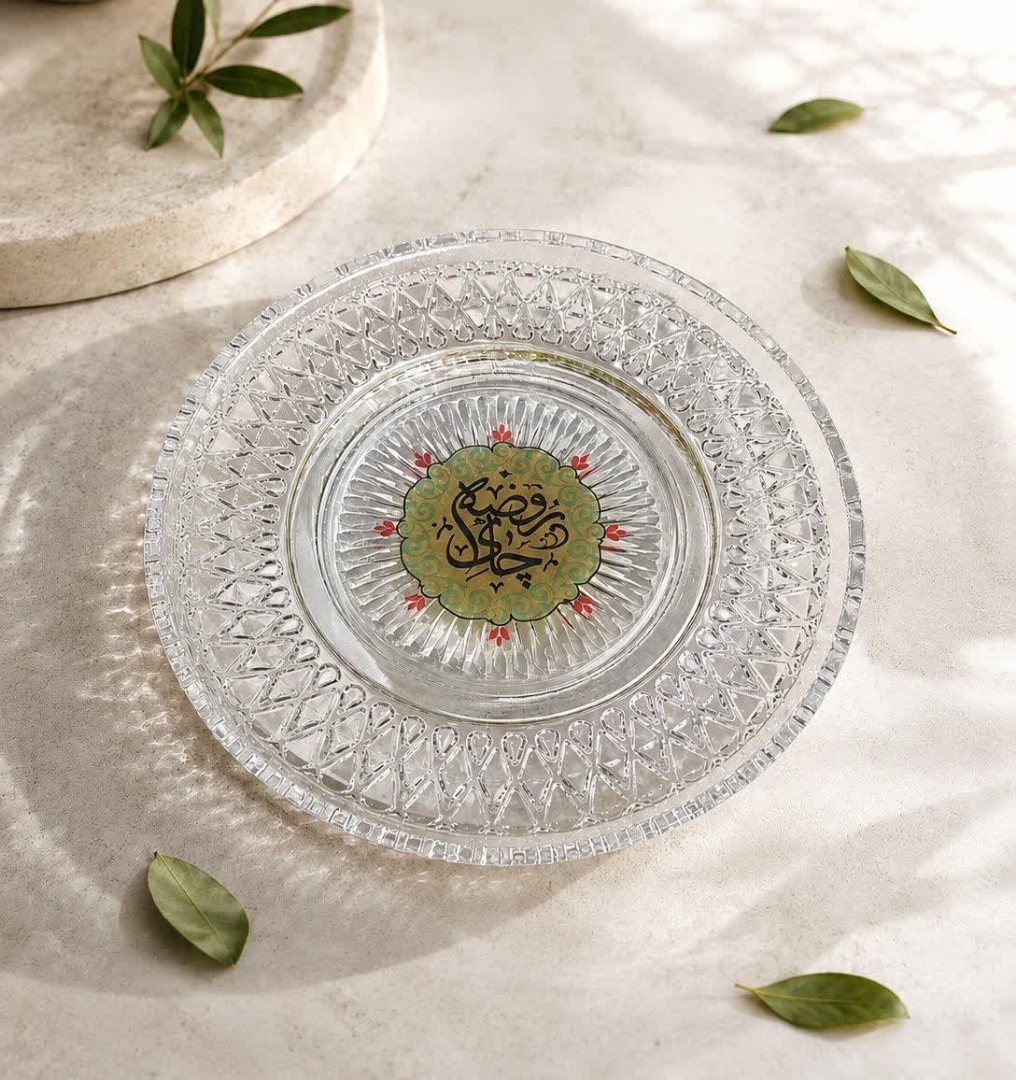 خرید نعلبکی بلور طرح چای روضه - بسته 6 عددی- کد 6941- فروشگاه دیدار