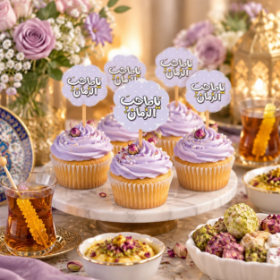 خرید تاپر آماده کوچک بسته 10 عددی طرح یا صاحب الزمان - بنفش- کد 6686- فروشگاه دیدار