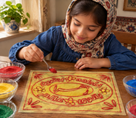 خرید کاردستی شن رنگی طرح  حضرت فاطمه زهرا (س)- کد2258- فوشگاه دیدار