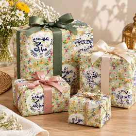 خرید کاغذ کادو طرح همه داراییم عهد غدیر است - گل گلی- کد 6907- فروشگاه دیدار