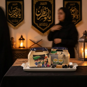 خرید جعبه شکلات طرح دسته عزاداری - بسته 50 عددی- کد 3058- فروشگاه دیدار