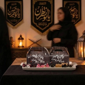 خرید جعبه شکلات طرح چادرت را بتکان روزی ما را بفرست- کد 3055- فروشگاه دیدار