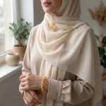 خرید دستبند به همراه گیره روسری طرح های فاطمه زهرا (س) - نارنجی- کد 6993- فروشگاه دیدار